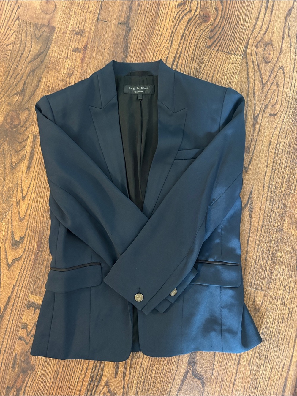 rag & bone Navy Women's Tailored Blazer